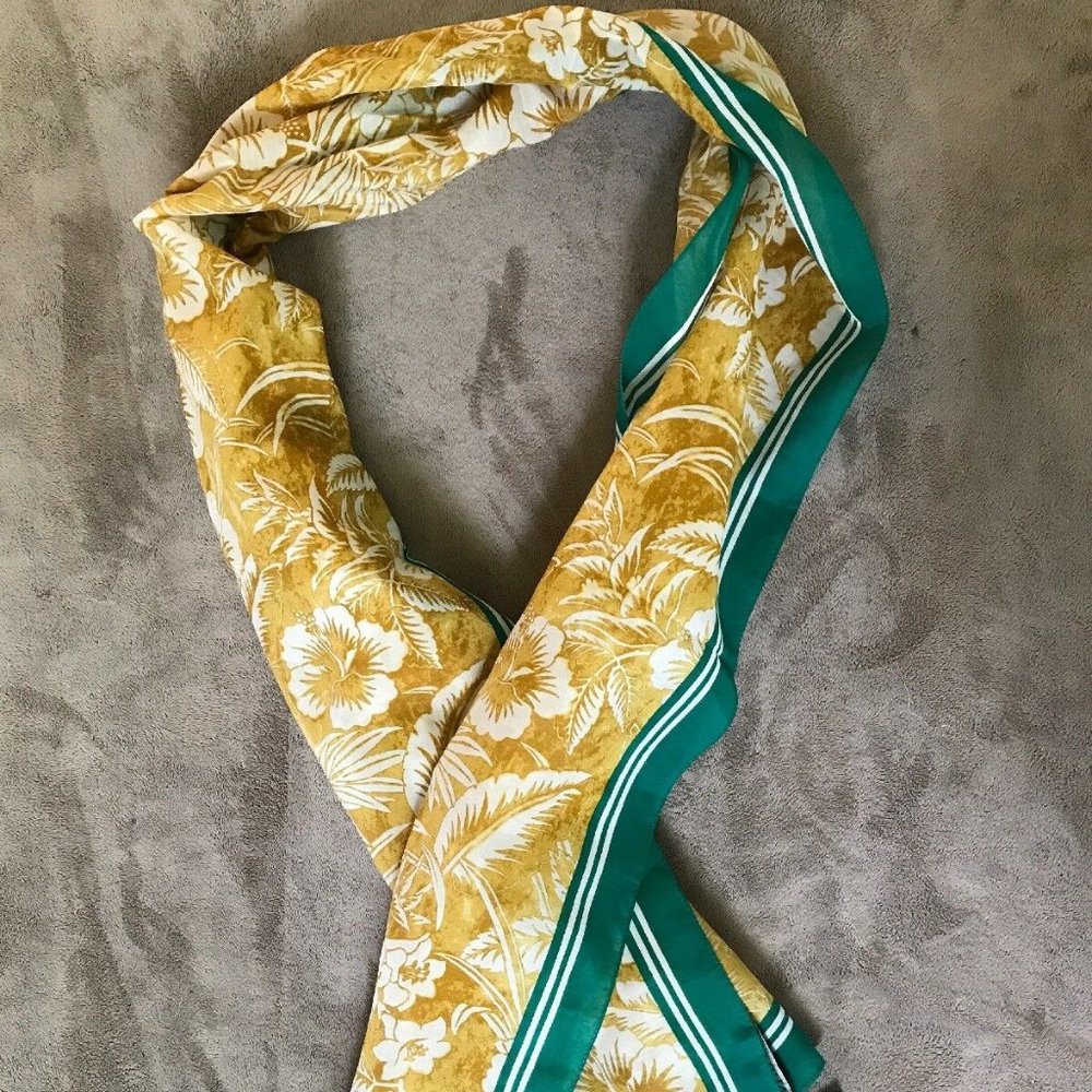 Ralph Lauren Tropical Floral Tiki Scarf Excellent Used Condition